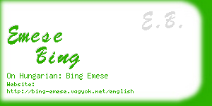 emese bing business card